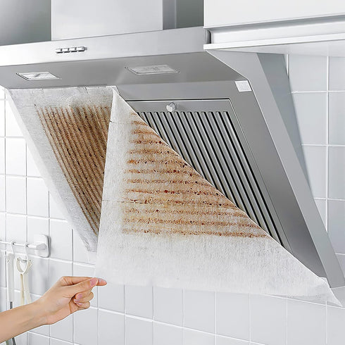 DOITOOL Range Hood Filter Paper Sheets - Anti Oil Proof Paper Stickers for Kitchen Grease Filters, 1000 x 46 cm