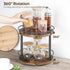 Set 2 2-Tier Countertop, SR22L2BR YATINEY Spice Rack, of Lazy Susan Organizer, Turntable Organizer, Rotating Spice Rack