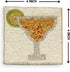 Set 4 (4")| Folkulture Coasters of Beaded Cocktail Handmade Square Drink Coasters for Coffee Table & Bar | Boho Home