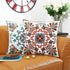 Decorative Couch Pillow Covers Set of 2, 18x18 inches, Embroidered Pattern Square Throw Pillows for Sofa Bed Chair