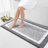 OLANLY 44x24 Bathroom Rugs - Extra Soft Absorbent Microfiber Bath Mat, Non-Slip, Machine Washable Grey
