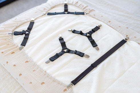 Bed Sheet Tucker Tool and Fasteners Kit with Extra Long Handle - Wood Bed Maker Tool for Tucking Sheets