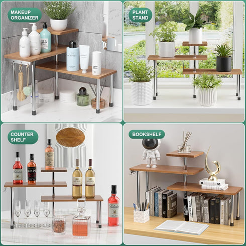 Counter Countertop 3 Counter 4 Counter, ZHWS Bathroom Organizer Corner Shelf Adjustable Tier Corner Shelf Kitchen