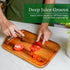 Acacia Wood Cutting Board with Juice Groove, Grip Handle for Meat, Vegetables, and Cheese, Knife Friendly