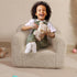 MOMCAYWEX Soft Sherpa Toddler Chair - Light Grey Foam Chair for Kids