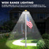 8 29 15-25 20 Flagpole Light Solar Powered, Auro Silver Flag Pole Light Bright Huge LED for Ft Outdoor Flag Poles, Hour