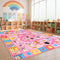 Washable Kids Play Rug 5x7, Non-Slip Educational Animal & Season Shape Carpet