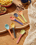 Ceramic Coffee Spoons Set of 6, Colorful Teaspoons for Espresso, Dessert, Tea, Dishwasher & Microwave Safe