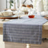 DII Farmhouse Gingham Checked Tabletop Collection, Table Runner, 14x108, French Blue