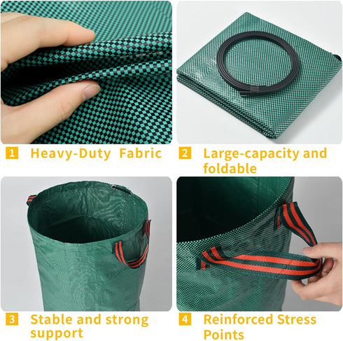 VBWSL 3 80 trimmings, yard waste bags, pcs, gallon capacity, suitable for grass clippings, fallen leaves and tree yard