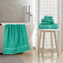 6-Piece Set, 100% 2 2 2 Amazon Basics Oversized Fade-Resistant Towel Cotton, Highly Absorbent, Soft, Teal, Bath Towels
