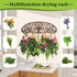 LkNNYY8 11 25 40 Inch Rustic Herb Drying Rack Hanging,Wooden Tree of Life Dried Herb Flowers Rack Wall Art,Home Kitchen