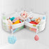 3 Compartments Bath Toy Storage Corner Bath Toy Holder for Bathtub, Kids
