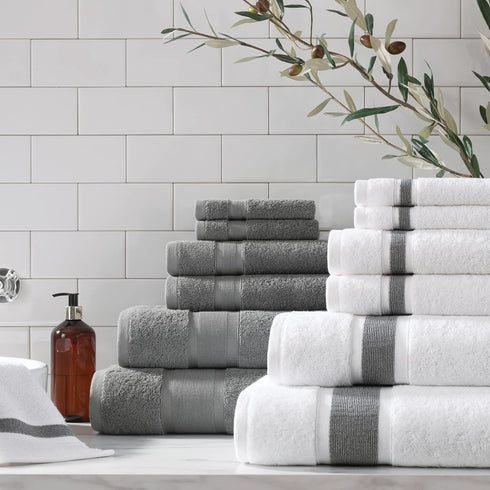Set 8 600 13 13, Aston & Arden Solid Turkish Washcloths - of - Extra Soft & Plush with Finest Long-Staple Aegean