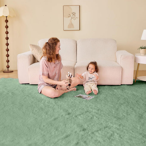 5x7 5 7 OPPODREAM Sage Green Rugs for Bedroom, Ultra-Soft Fluffy Area Rugs for Living Room, x Shag Carpet for Nursery