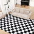 TOOHUB 5x7 Super Soft Rug for Bedroom, Ft Black and White Area Rug Classic Checkered Shaggy Anti-Skid High Pile Soft