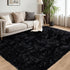 Xafir 4x6 4'x6') Area Rug for Living Room:Ultra Soft Fluffy Shag Black Rugs,Large Fuzzy Plush Indoor Non Slip Carpet