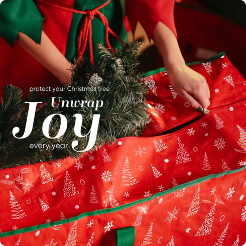Handy Laundry Christmas Tree Storage Bag - Zippered Bag for 7.5 Foot Artificial Xmas Tree - Durable Waterproof Material