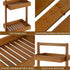 2 Countertop, Utoplike Teak Wood Shower Caddy Corner, Tier Bathroom Organizer Standing Shower Rack with Handle, Stand