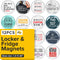 Super Cute Fridge & Locker Magnets - 12 Glass Magnets with Vibrant Colors for Photos & Notes