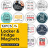 Super Cute Fridge & Locker Magnets - 12 Glass Magnets with Vibrant Colors for Photos & Notes