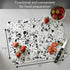 Cut N' Funnel Terrazzo Designer Flexible Plastic Cutting Board Mat, 15" x 11.5", Made in the USA, Easy to Clean