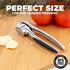 Set Zulay Kitchen Premium Garlic Press Rust Proof & Dishwasher Safe Garlic Mincer Tool with Silicone Garlic Peeler