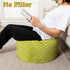 20x20x12 Inches Asuprui Fur Ottoman Stool Unstuffed Footstool Cover Floor Pouf Foot Rest Round Poof Seat Floor Bean Bag
