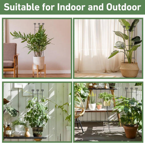 32in 2p Large Indoor Plant Trellis for Climbing Plants, Expandable Metal Garden Trellis for Potted Plants, Tall Plant