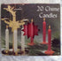 Biedermann & Sons 2-Hour Long Burning Unscented Tree or Chime Candles, Red, Set of 20
