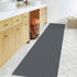 KOZYFLY Washable Runner Rug, 2x8 Ft for Hallways, Kitchen Runner with Rubber Backing, Grey Braided Cotton