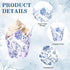 Whaline 200Pcs Blue Floral Cupcake Liners, Chinoiserie Muffin Baking Wrappers for Bridal, Baby Shower, Wedding,