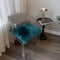 Sheepskin Chair Cushion Non-Slip Back Square Genuine Fur Chair Cover Silky Natural