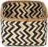 Compactor X-Large Bamboo Zebra Basket, Black/Natural