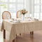 Elrene Home Fashions Caiden Elegance Damask Tablecloth, Waterproof, Stain & Wrinkle Resistant, 52" x 52" Taupe