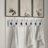 HBCY Creations Whitewash Solid Wood Wall Mounted Coat Rack with Shelf, 7 Hooks, 34" Long for Kitchen, Mudroom, Entryway