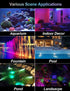 IP68 Pool(Set 1) RGB Underwater Pond Lights, Super Bright LED Submersible Fountain Lights Colored Landscape Spotlights