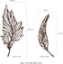 Decor-Set Lavish Home Wall of Two Metal Feather Hanging Wall Art Laser Cut Contemporary Nature Sculpture for Living