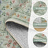 Girls,5x7 Green Floral Rug for Washable Botanical Bedroom Rug for Nursery, Playroom or Kids Room,Soft Non-Slip Carpet