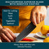 Home Hero 2 Pcs Santoku Knife - High Carbon Stainless Steel Chopping Knife with Ergonomic Handle (Black)
