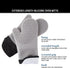 Silicone Oven Mitts – Extra Long Professional Quality Heat Resistant with Quilted Lining, 1 Pair Gray by Lavish Home