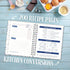 Recipe Notebook 7" x 9", Hardcover with 200 Template Pages, 8 Movable Dividers, 24 Category Stickers