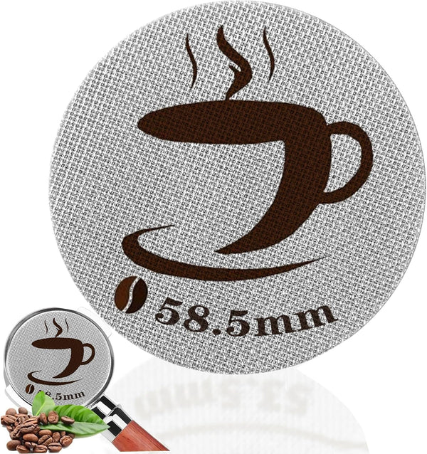 Reusable 58.5mm Espresso Puck Screen, Perfect Espresso Distribution Tool Compatible with 58.5mm Portafilter Basket