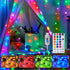 39 100 16 7 Minetom USB Star String Lights - ft LED Color Changing Star Fairy Lights with Remote and Timer, Single