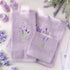 Hillsuren 3 Set 100% Set Pcs Lavender Floral Bathroom Towel Farmhouse Embroidered Lavender Floral Towels Vintage