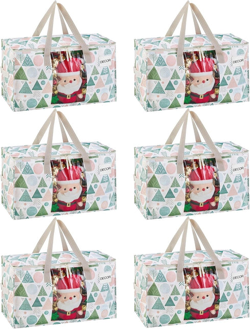 VENO 6 Pack Moving Bags, Large Christmas Storage Bins with lids, Packing