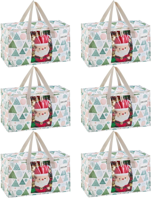 VENO 6 Pack Moving Bags, Large Christmas Storage Bins with lids, Packing
