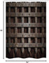 Ambesonne Medieval Stall Shower Curtain - Wooden Castle Wall and Gate Print, Fabric Bathroom Decor, 54" W x 78" L