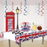 Beistle 2-Pack Union Jack Rectangular Plastic Tablecovers, 54” x 108” Royal English Party Decorations