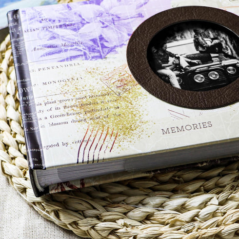 Holoary Photo Album 4x6, Holds 50 Horizontal Photos, Memo Writing Area, Small Photo Book for Travel, Vacation